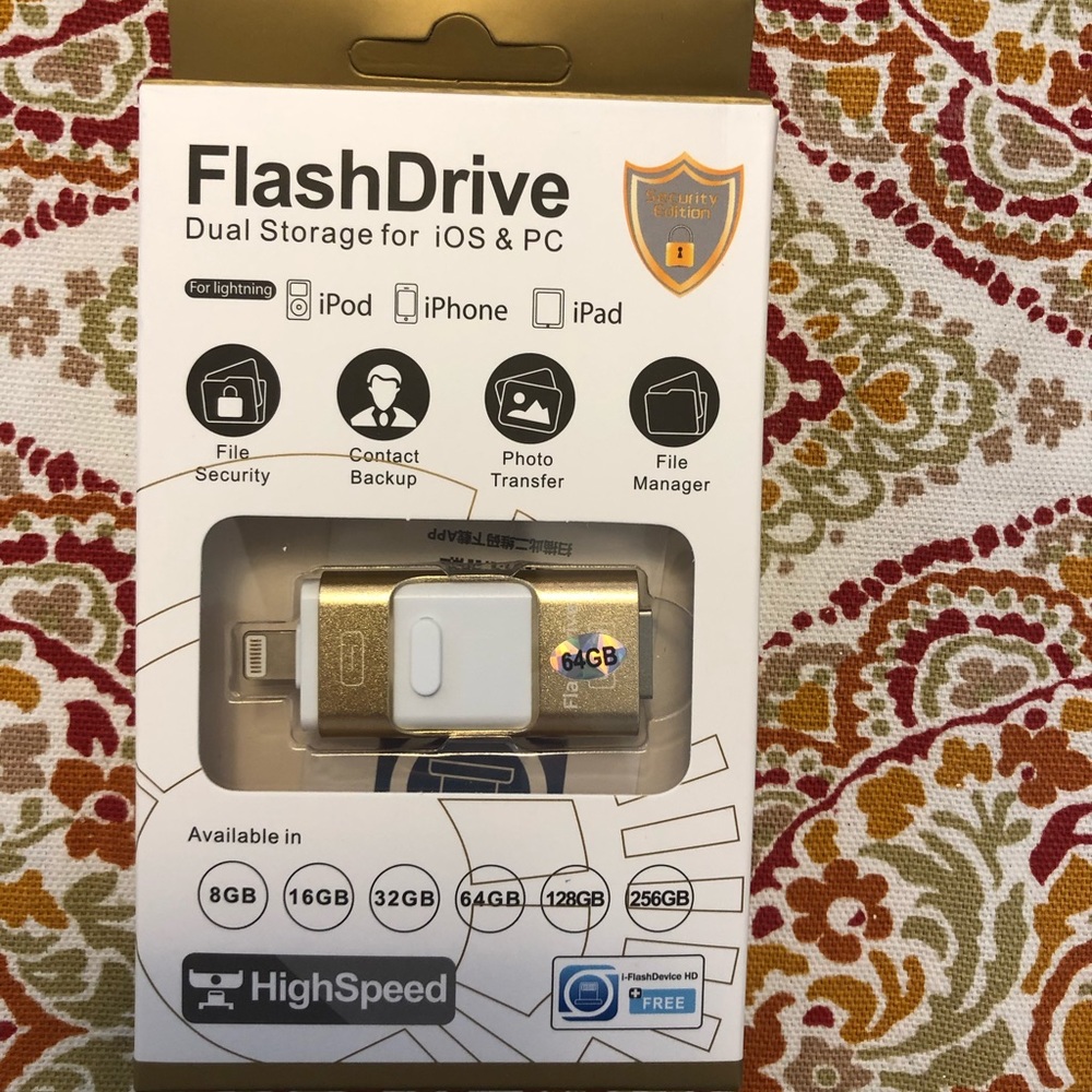 Flash USB Drive for iPhone, iPad & Android 64GB